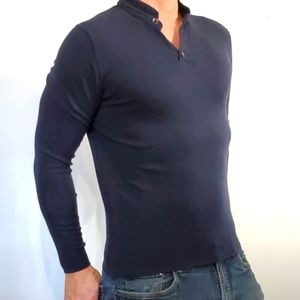 MASSIMO DUTTI Cotton Cashmere Button Collar *Men's